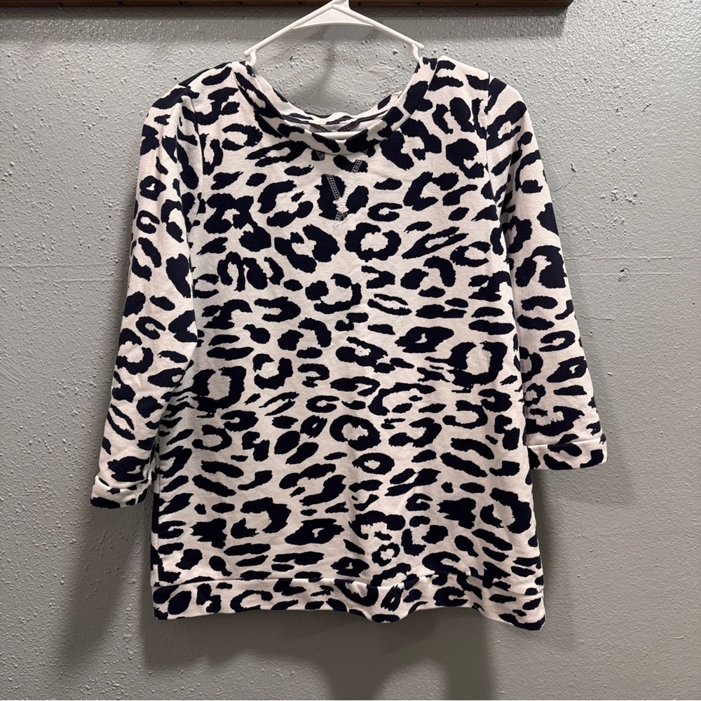 M&S Collection Blue and White Animal Print‎ Top
